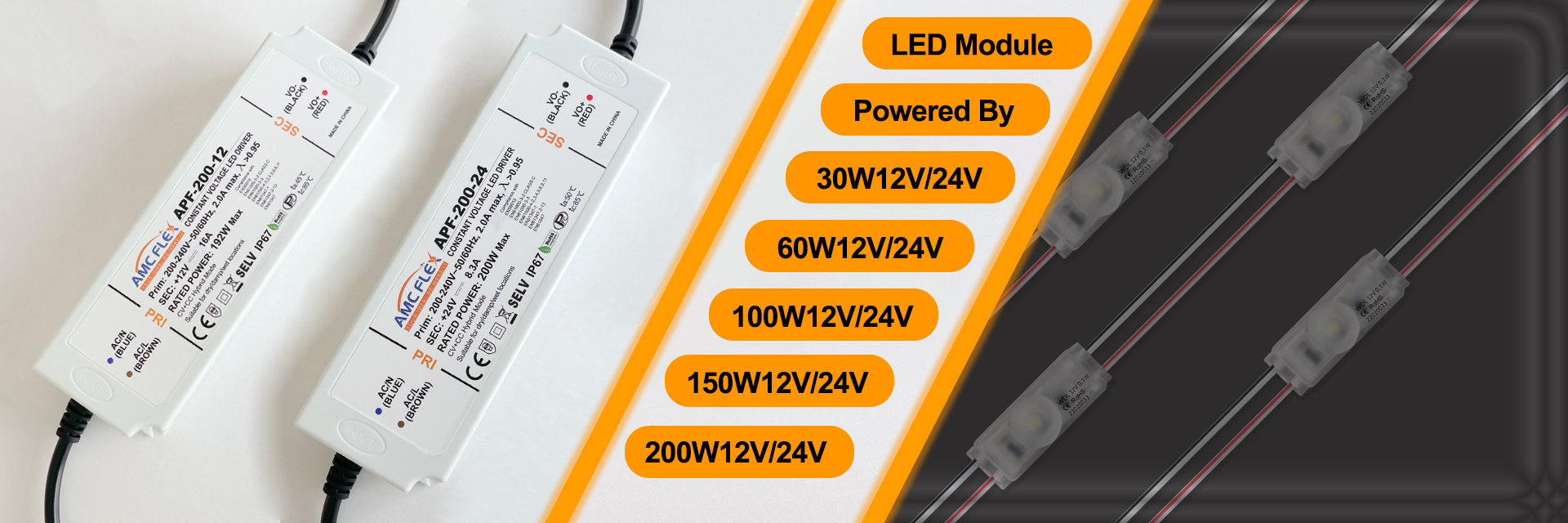 Power Supply for LED module strips -AMC FLEX