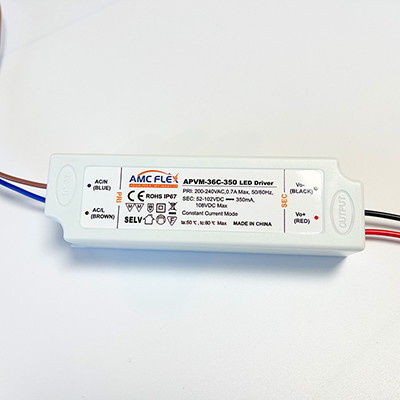 350mA 36W Plastic IP67 LED Drivers Constant current