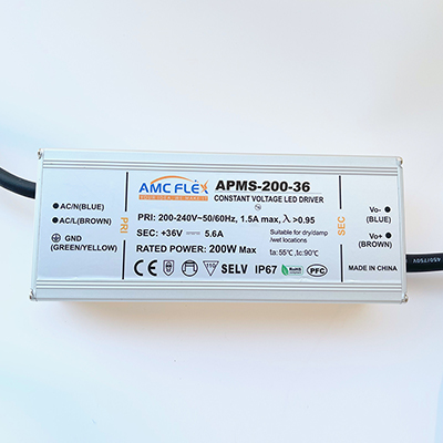  200W 36V Electronic led driver Waterproof IP67 Power Supply 