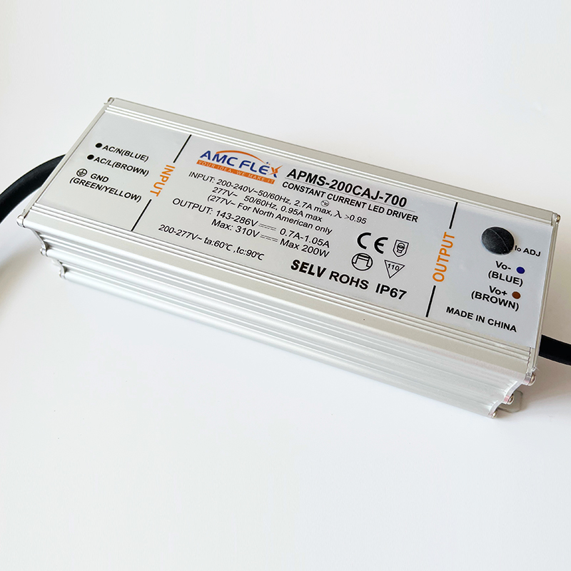 200W 1050mA 143-286VDC Current-Adjustable LED Drivers IP67 Weatherproof  Isolated design