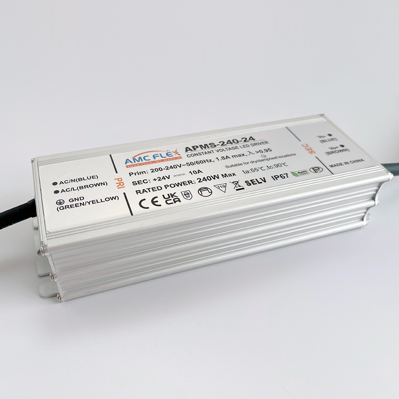 240W 24V 10A Single Output IP67 Rated High Reliability LED Lighting Power Supply
