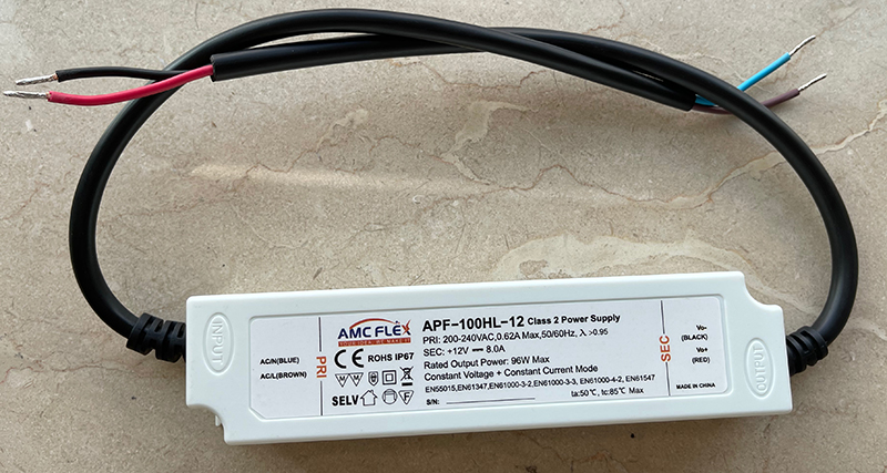 100W 12V CLASS 2 LED Driver IP67 Waterproof built-in PFC